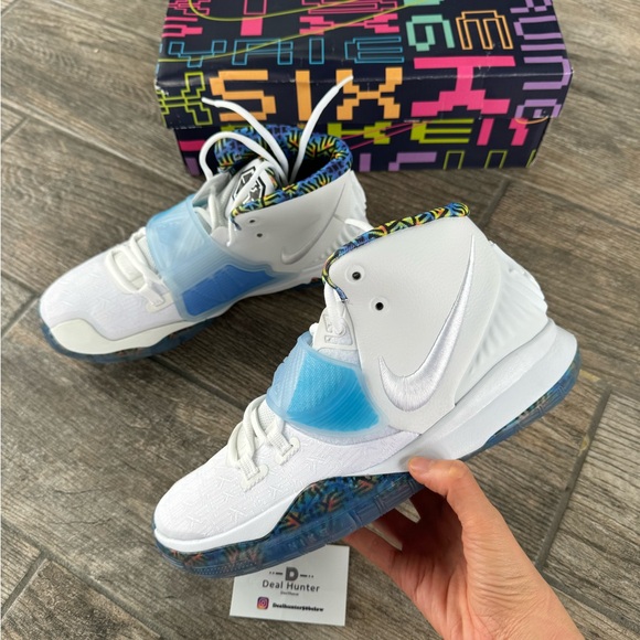 kyrie 6 white sapphire crimson